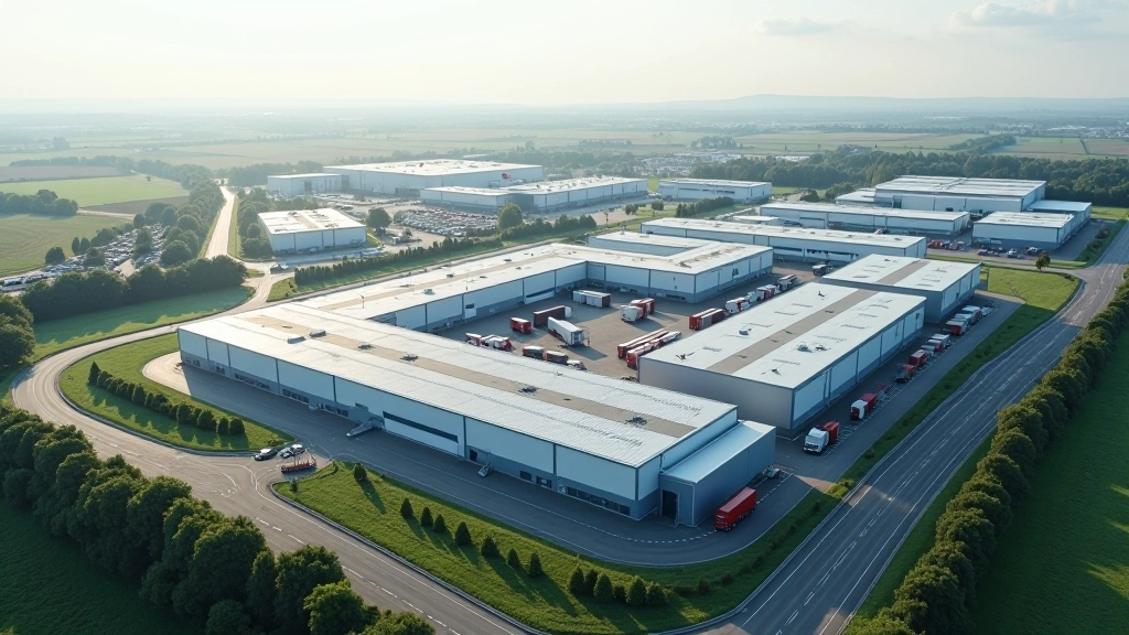Industriepark mit mehreren Produktionsfacilitäten