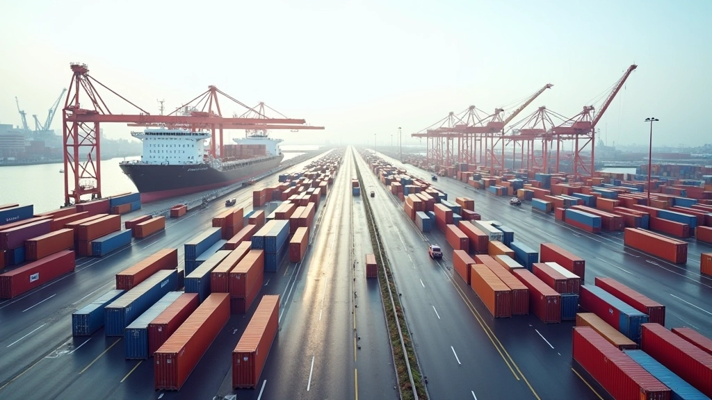 Container-Schiffe im Hamburger Hafen während einer Lieferkettenunterbrechung